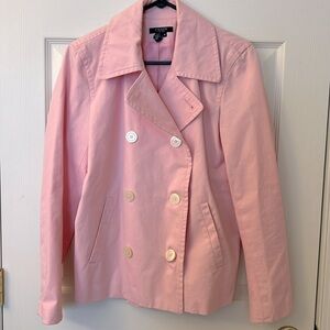 Women's Pink Short Double-Breasted Trench Coat
 - Size M
